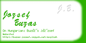 jozsef buzas business card